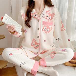 空气棉月子服秋冬季 加厚保暖春秋纯棉产后喂奶产妇哺乳孕妇睡衣女