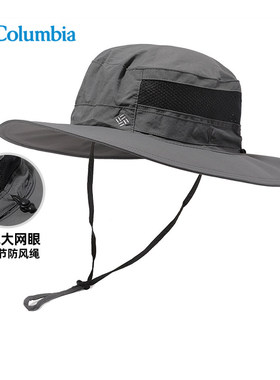 Columbia哥伦比亚遮阳帽26春夏宽檐盆帽户外网眼透气沙滩帽CU9107