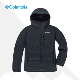 哥伦比亚滑雪羽绒服男24秋冬户外钛金热能保暖雪裙防水外套WE0254