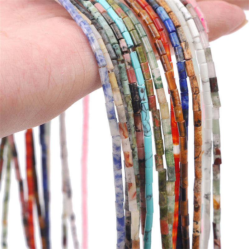 天然管珠长形圆柱隔珠珠饰配件半成品项链手串手工diy饰品