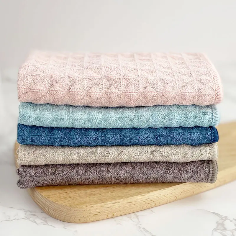 大华夫格日式懒人丝瓜珊瑚绒阳离子水波纹竹炭鱼鳞印花百洁布