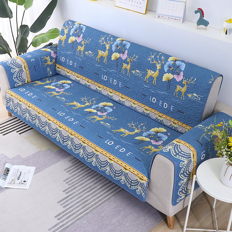 防滑加厚沙发床全盖沙发垫可折叠四季通用直排沙发带扶手防尘罩巾