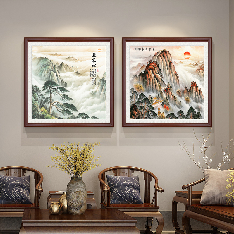 迎客松玄关挂画办公室装饰画