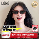 明星同款 LOHO复古猫眼墨镜可可镜男女防晒偏光太阳镜2025窄框