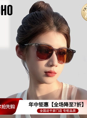 LOHO墨镜女款2026新款潮流时尚GM小框偏光茶色防晒紫外线太阳眼镜