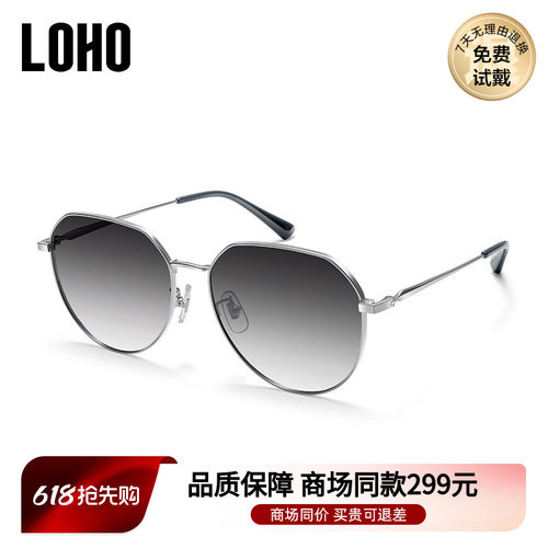 loho防紫外线男金属太阳镜
