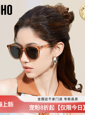 LOHO墨镜女款时尚百搭茶色小框显白潮驾驶防紫外线晒偏光太阳眼镜