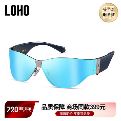 LOHO商场同款开车驾驶墨镜太阳镜多边形防紫外线眼镜LH07665