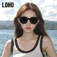 LOHO猫眼墨镜可套近视镜女款适合方圆脸偏光太阳眼镜开车近视套镜