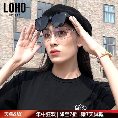 LOHO墨镜可套近视镜偏光男士开车太阳镜防紫外线墨镜女士近视套镜