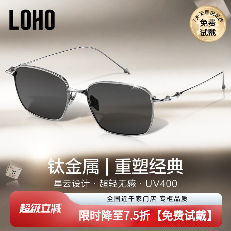 LOHO太阳镜方框星云男女通用钛架