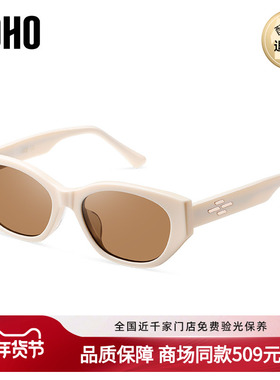 LOHO商场同款眼镜墨镜女款猫眼偏光配近视窄框太阳镜男LH41609