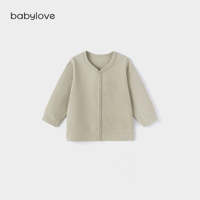babylove宝宝开衫春秋长袖婴幼儿外套弹力外穿休闲上衣简约百搭 — 7