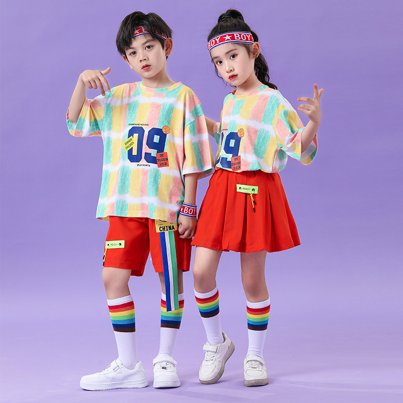 六一儿童节演出服小学生运动会啦啦队男童街舞幼儿园合唱表演服装