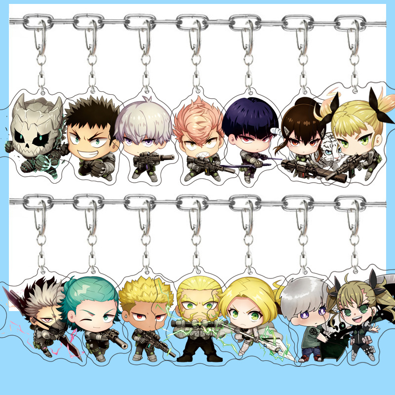怪兽8号 日比野卡夫卡 亚白米娜 鸣海弦市川莱诺亚克力钥匙扣挂件