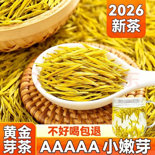 2026年新茶上市黄金芽安吉白茶特级黄金芽茶叶罐装绿茶250g