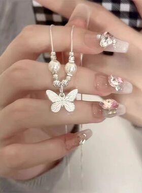 [特价包邮29】蝴蝶项链女百搭高级感ins风轻奢小众设计精致锁骨链