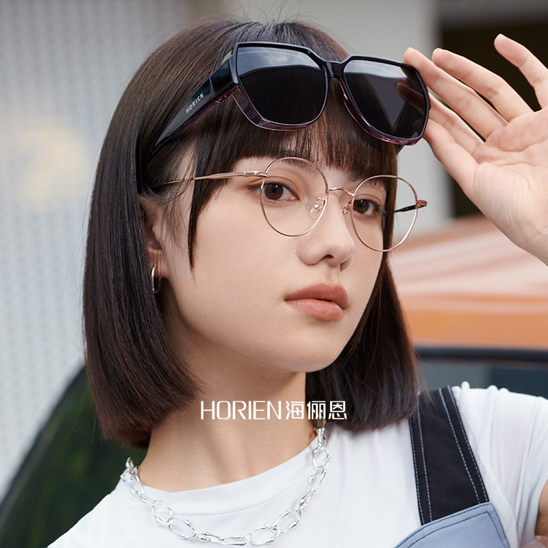 海俪恩近视眼专用偏光太阳眼镜女夏开车专用防晒墨镜男套镜NT002