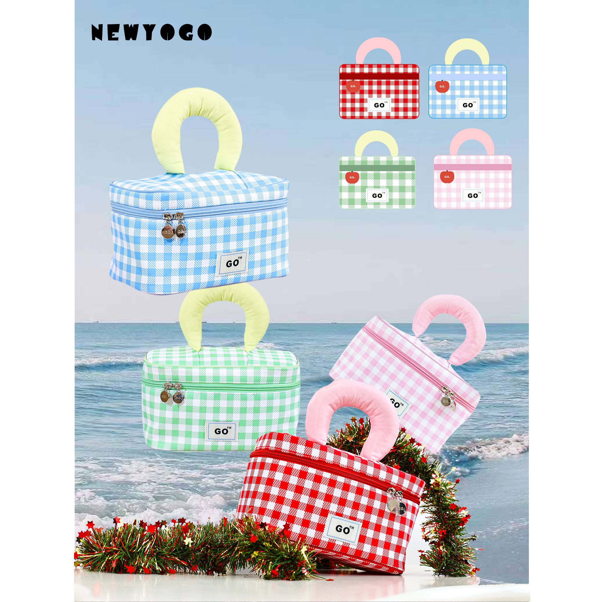 Newyogo格子化妆包便携洗漱包