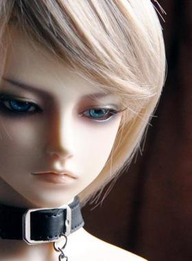 渡鸦阁下 现货BJD 1/3 SD13用 PU皮黑色白色项圈臂圈