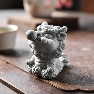 可爱卡通吹泡泡龙可养茶宠摆件创意潮玩茶桌茶台鱼缸造景桌面装饰