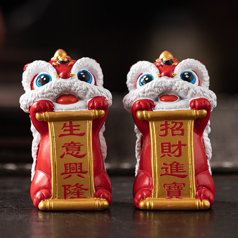 中国风醒狮舞狮子摆件特色伴手礼图片