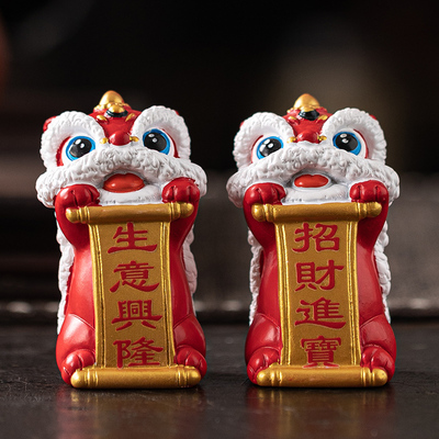 中国风醒狮舞狮子摆件特色伴手礼