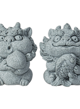 青砂石锦鲤国潮桌面状元探花礼品