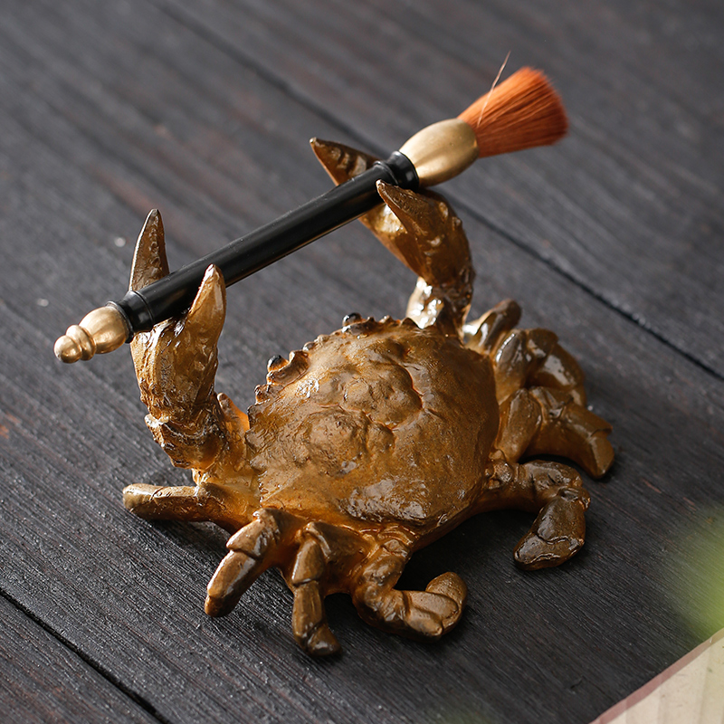 树脂变色茶宠小清新茶桌螃蟹摆件