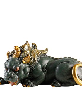 石材招财貔貅中式茶桌桌面装饰品