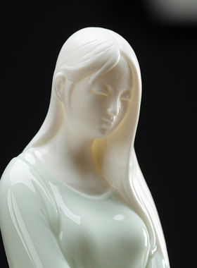 创意人物仕女摆件陶瓷中式瑜伽美女家居线香插客厅办公室桌面装饰