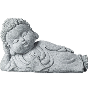 新中式卧佛如来茶宠摆件创意释迦牟尼微景观盆栽桌面装饰鱼缸造景