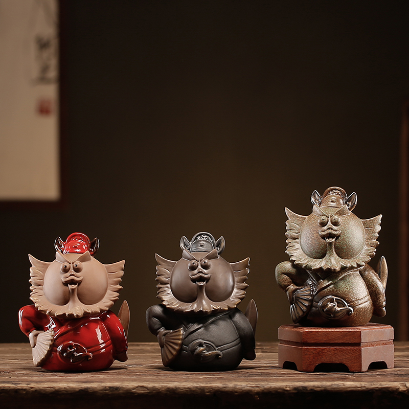陶瓷佛像人物新中式客厅桌面钟馗