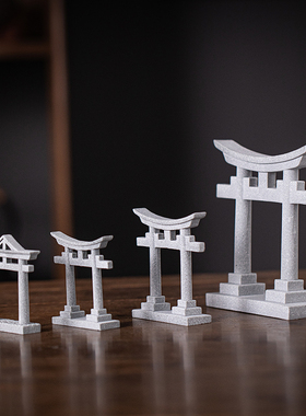 创意仿真鸟居庭院摆设假山盆栽微景观园艺沙盘鱼缸造景水族装饰品