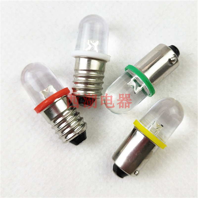 直流LED卡口螺口E10B9小灯泡3V6V12V18V24V30V仪器设备指示灯LED 家装灯饰光源 LED球泡灯 原图主图