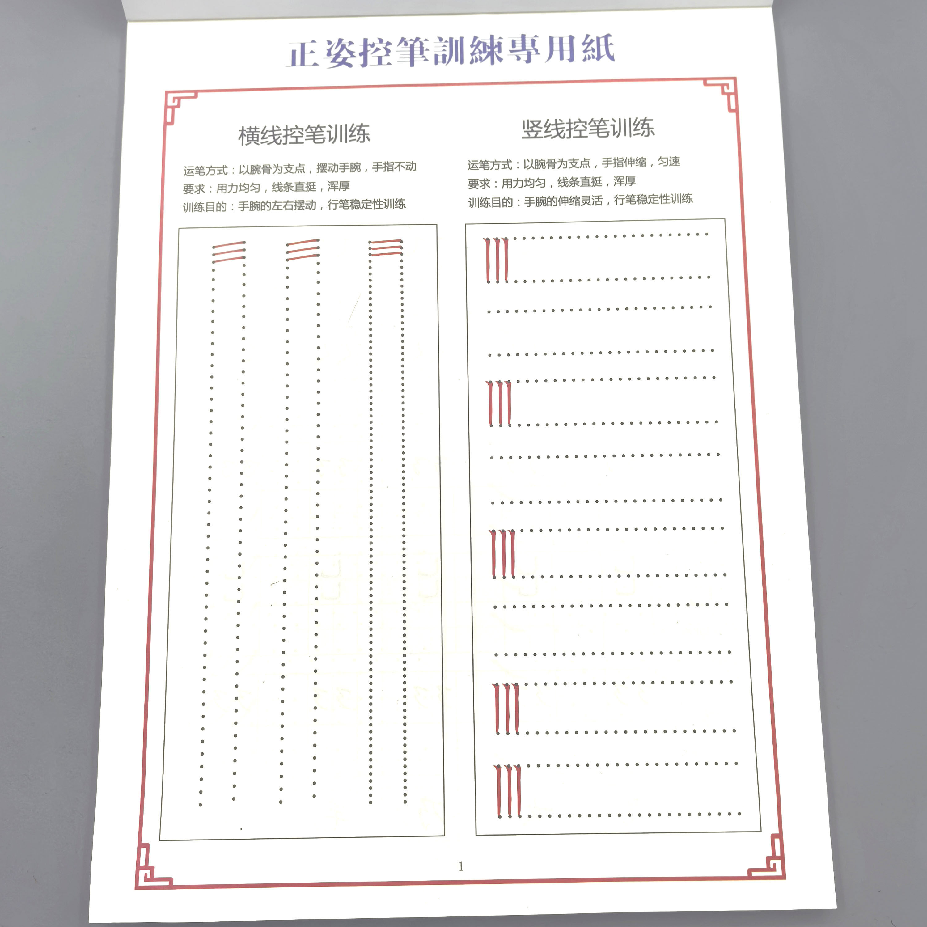 正姿控笔训练专用字帖幼儿园小学生笔画笔顺点阵练字帖入门描红本