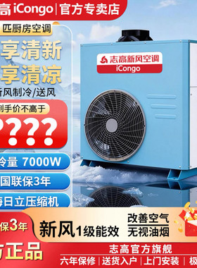 志高新风厨房空调商用大风量大功率制冷量冷风口宾馆酒店后厨专用