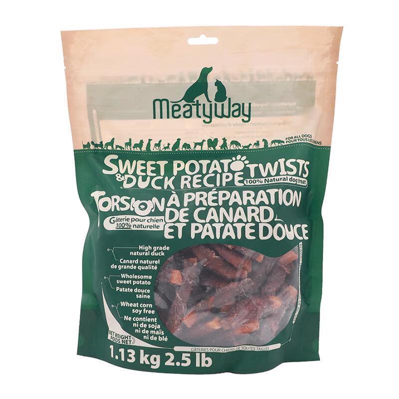 爵宴Meatyway鸭胸肉干佩蒂狗狗零食泰迪金毛磨牙棒训练宠物鸭 鸭