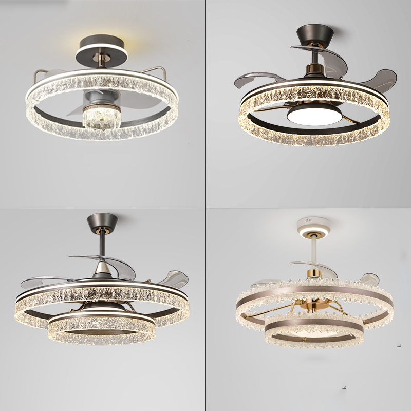 冰裂纹隐形电风扇全屋智能吊扇灯