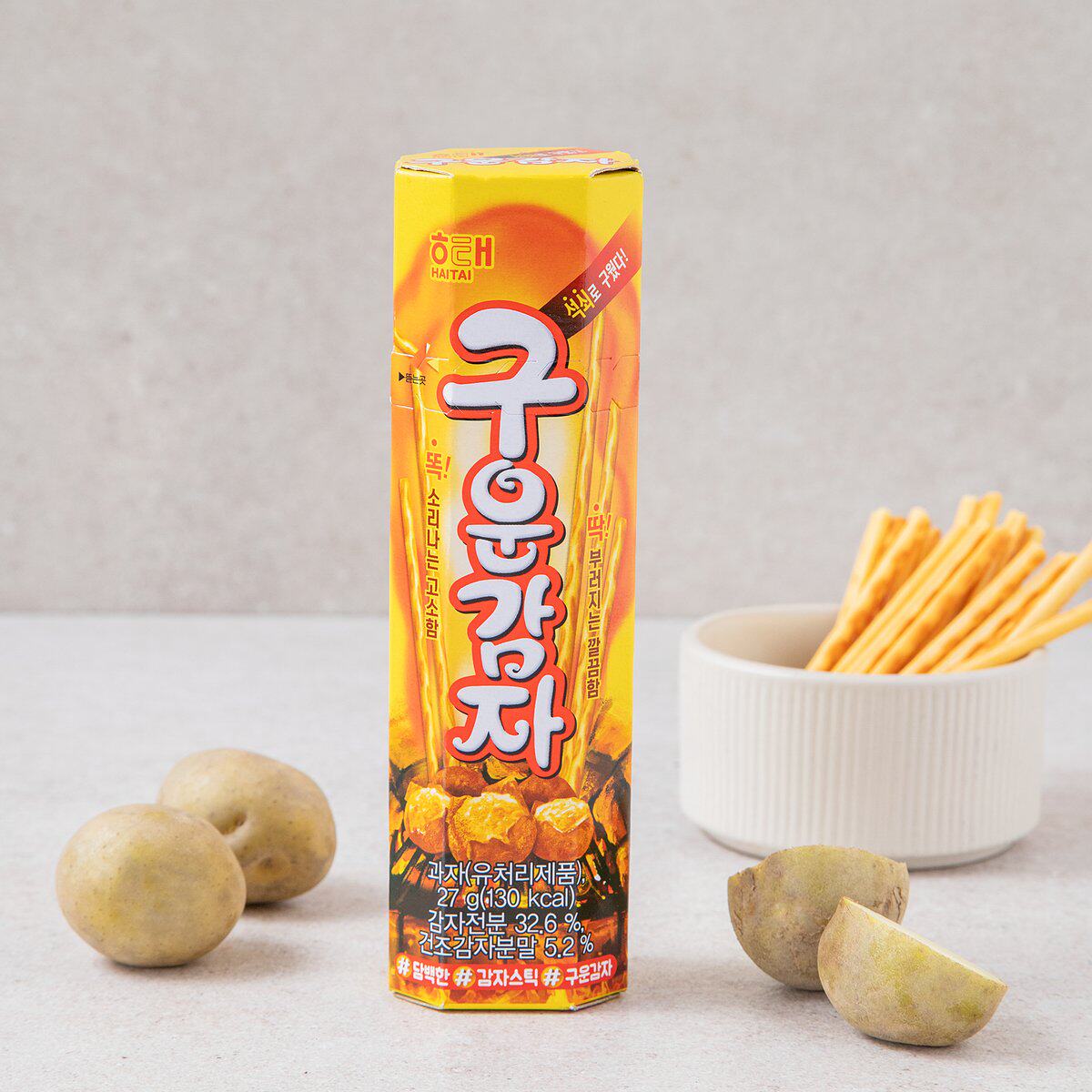 韩国进口海太碳烤薯棒土豆条大薯条膨化解馋小吃儿童饼干休闲零食