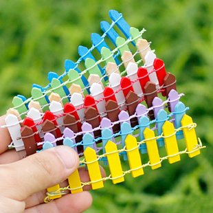 5片多肉拼盘造型景微景观小摆件木栅栏围栏绿植迷你盆栽装饰篱笆