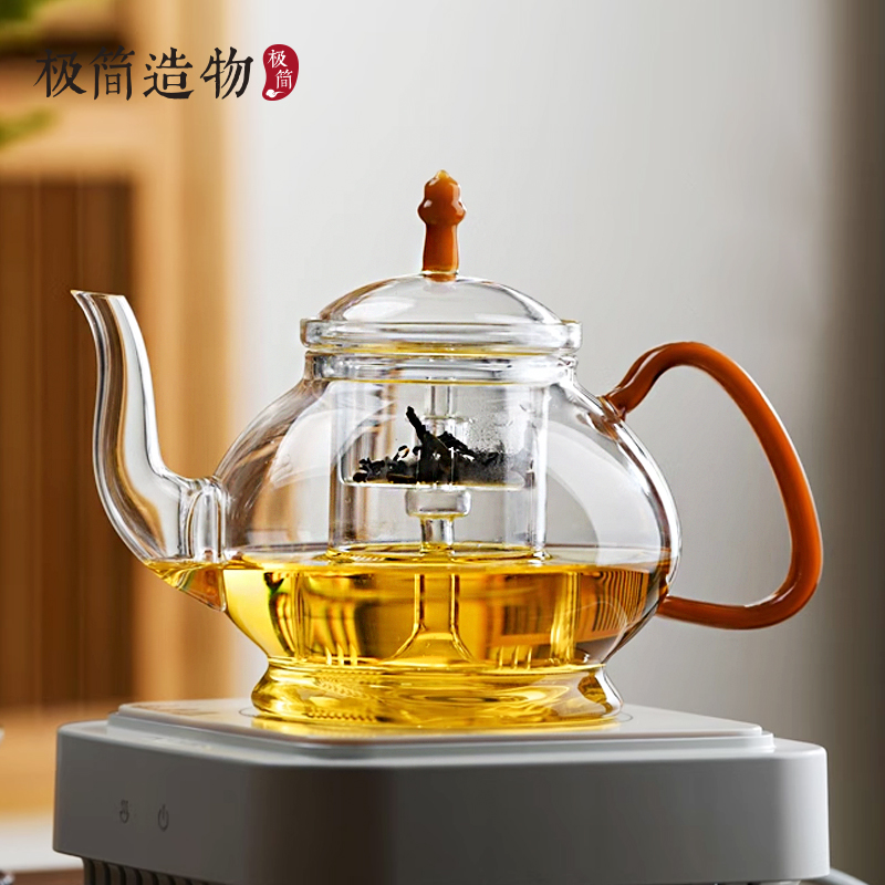 天久璃匠福运高硼硅玻璃蒸茶壶