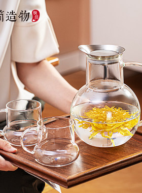 大容量1.5L家用咖啡玻璃冷水壶