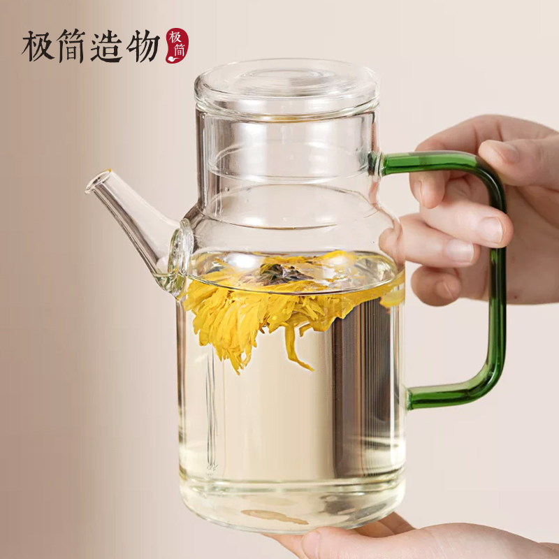 大号700ML玻璃茶壶过滤花茶绿茶专用泡茶器茶水分离杯电陶炉煮茶