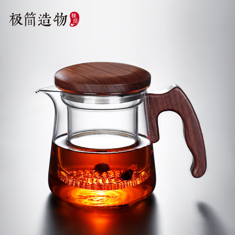 加厚高硼硅玻璃茶壶泡茶家用耐高温单壶过滤泡茶神器办公茶具套装,餐饮具,茶壶,淘宝优惠券,粉丝福利购,淘宝优惠卷