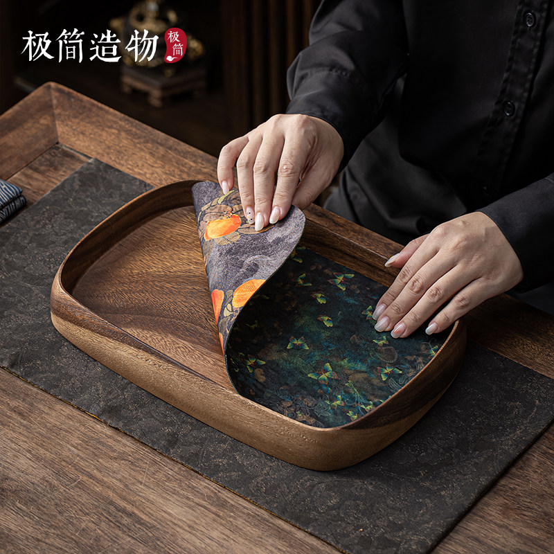 胡桃木中式茶盘干泡台