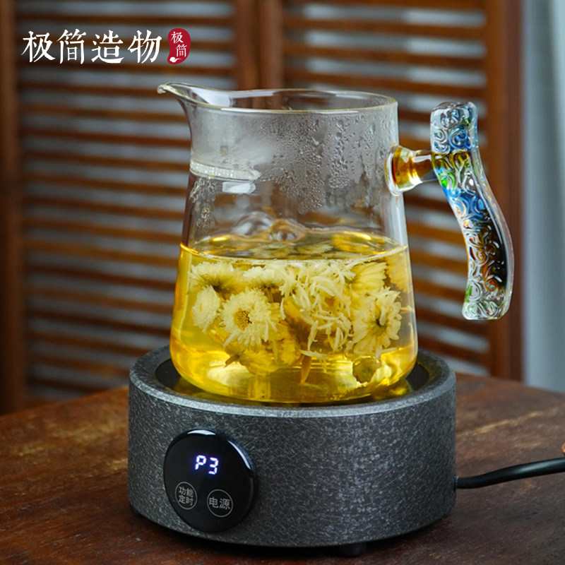 一体玻璃月牙过滤煮茶壶围炉家用图片
