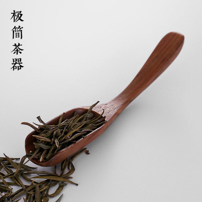 胡桃木小茶勺实木茶匙单只茶叶勺子取茶专用茶铲挖茶工具分木茶勺