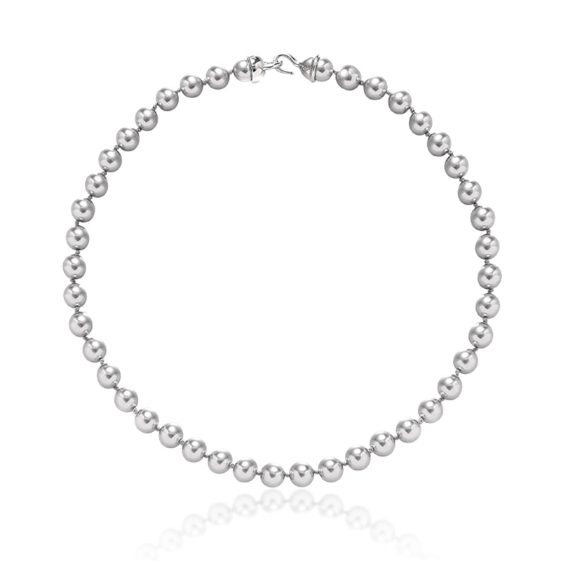 个性精致球形欧美项圈项链钛钢