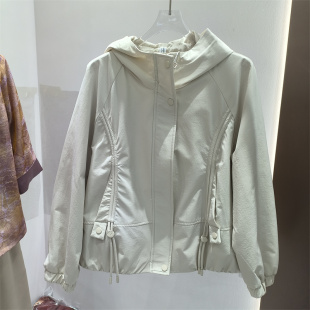 女装 韩系运动风连帽短外套女春季 百搭宽松减龄夹克上衣商场同款